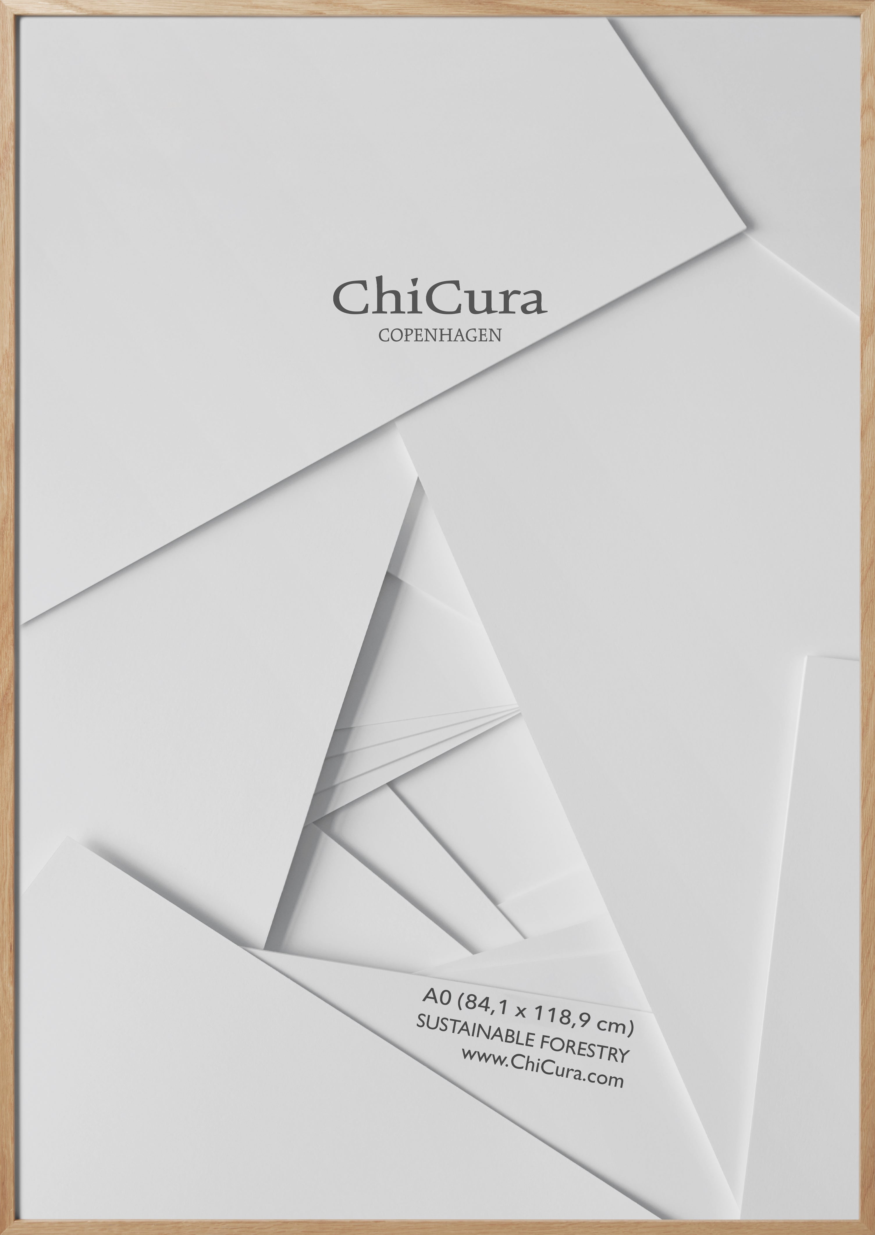 ChiCura Living, Art & Frames Træramme - A0 - Egetræ - Anti-Reflektiv Akrylglas Frames / Wood Oak