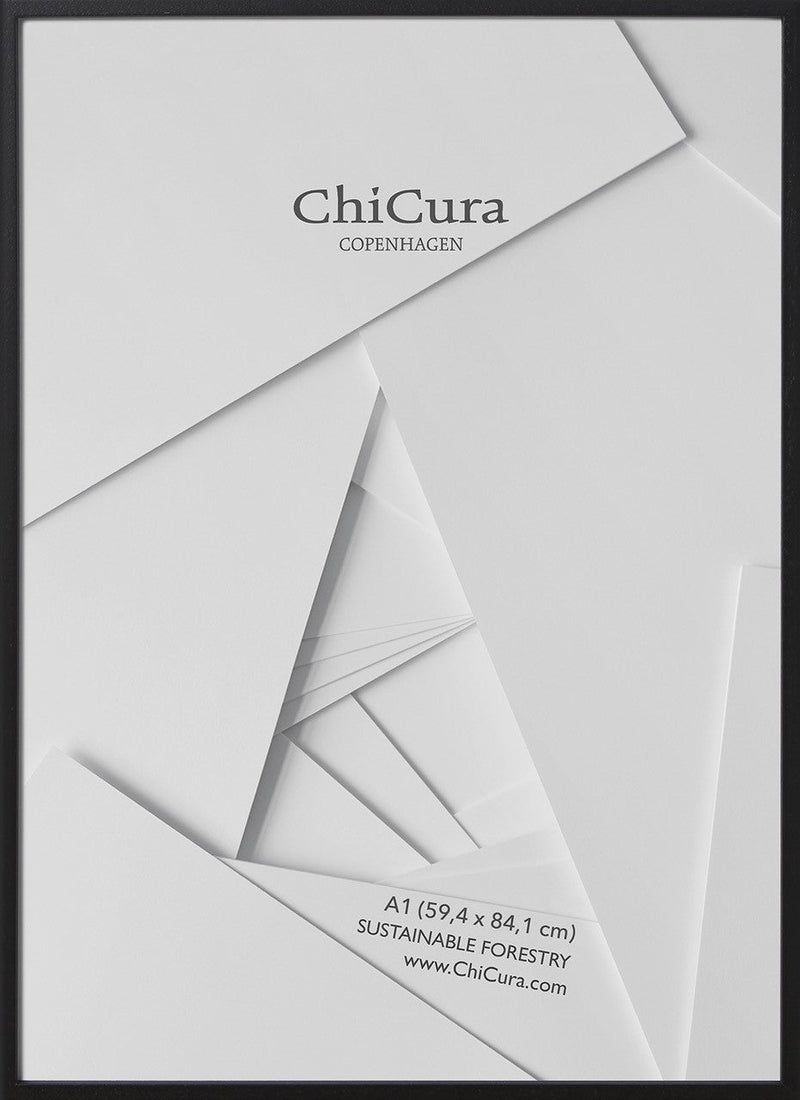ChiCura Aps Træramme - A1 - Sort - Akrylglas Frames / Wood Black