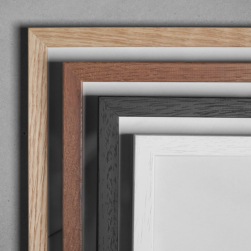 Wooden frame - A2 - Brown Oak - Glass