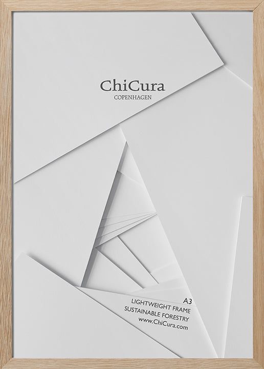 ChiCura Living, Art & Frames Træramme - A3 - Egetræ - Anti-reflektiv Akrylglas Frames / Wood Oak