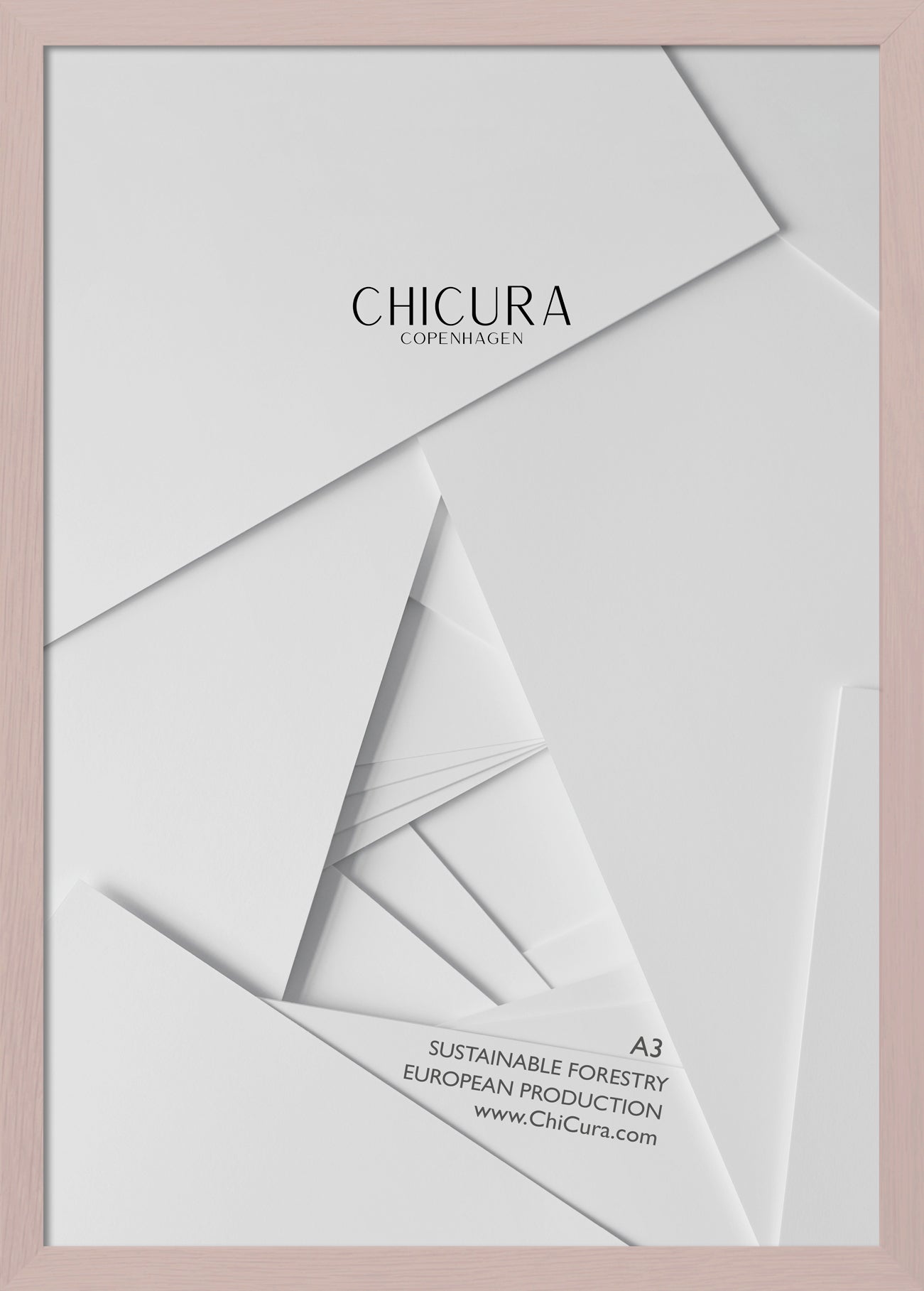 ChiCura Living, Art & Frames Træramme - A3 - Rosa - Akrylglas Frames / Wood Rose