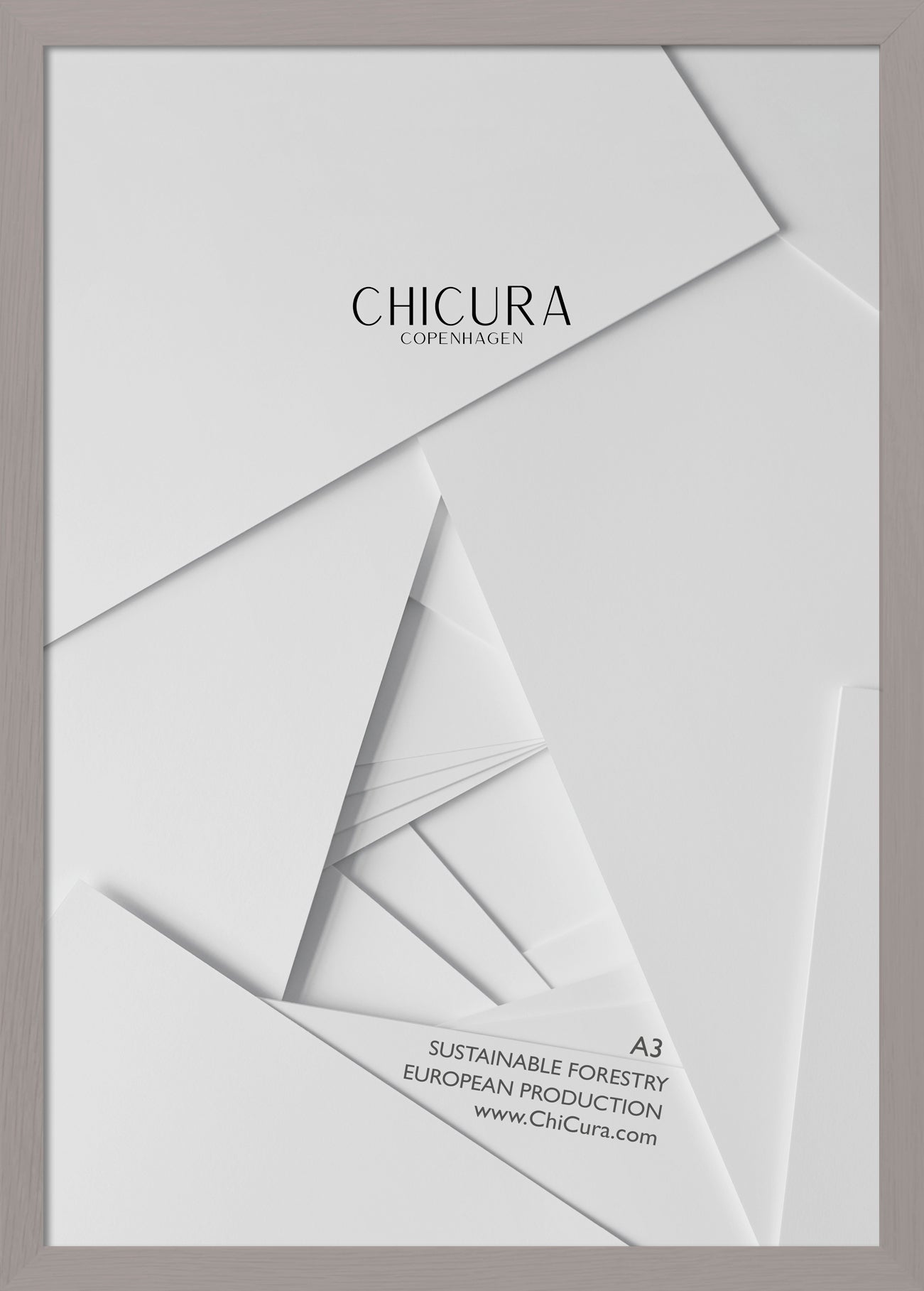 ChiCura Living, Art & Frames Træramme - A3 - Soft Taupe - Glas Frames / Wood Soft Taupe