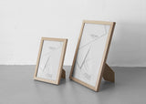 Wooden frame - A4 - Brown Oak - Glass