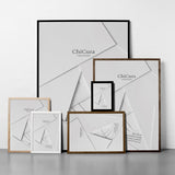 Wooden frame - A4 - White - Glass - White