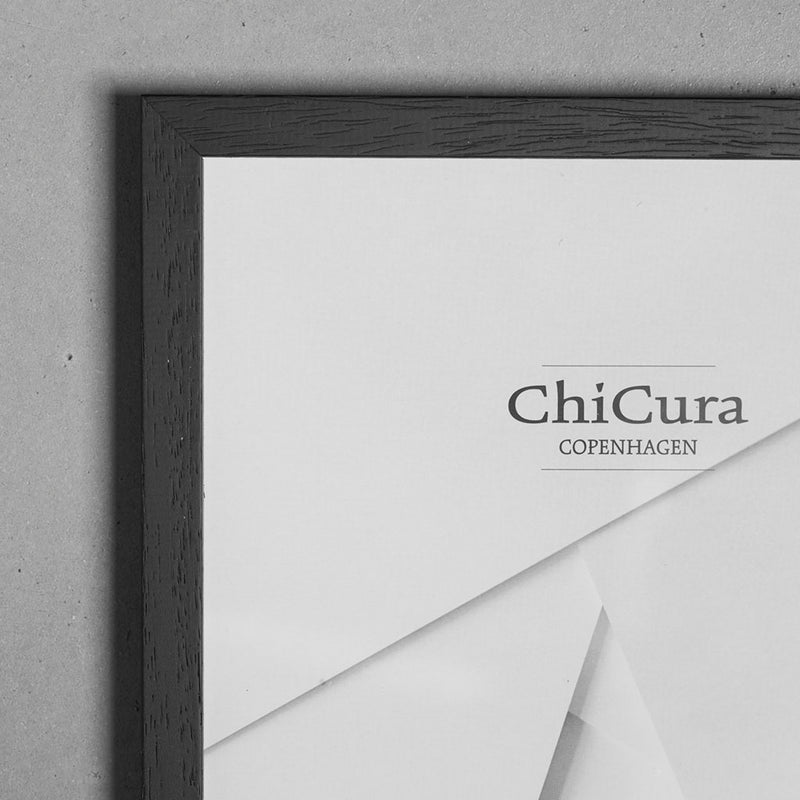 Mira Cadre en bois Figari pour vinyles 40x40 cm - noir - verre standard