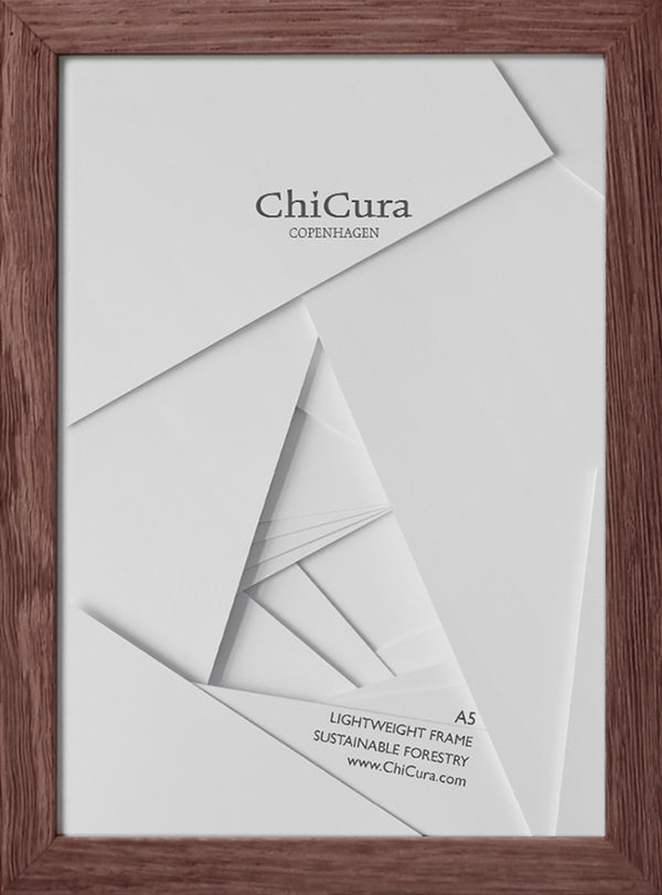 ChiCura Living, Art & Frames Træramme - A5 - Brun Egetræ - Glas Frames / Wood Brown