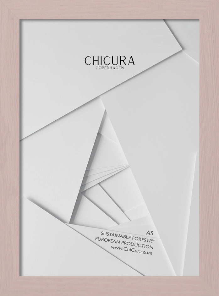 ChiCura Living, Art & Frames Træramme - A5 - Rosa - Glas Frames / Wood Rose