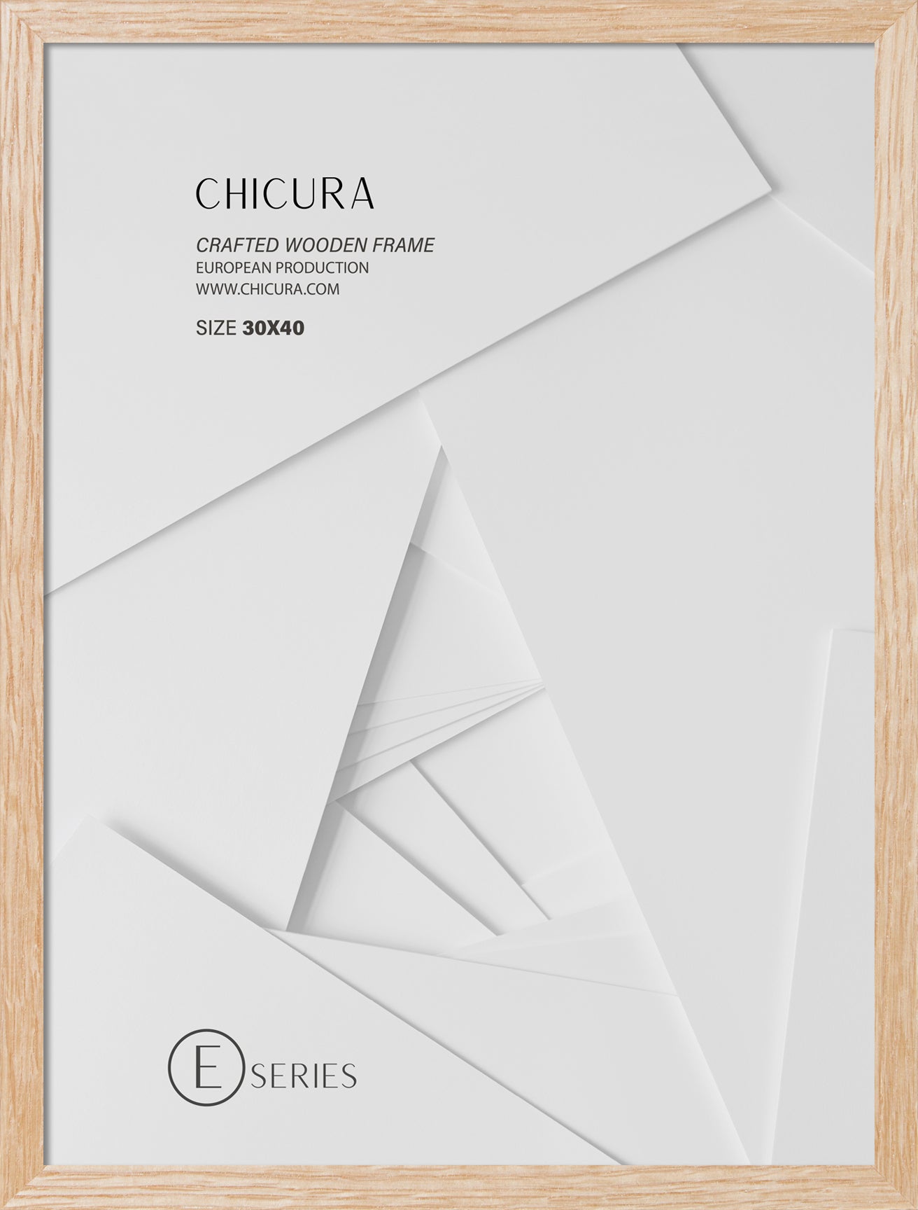 ChiCura Living, Art & Frames Træramme E - 30x40cm - Egetræ - Anti-reflektiv Akrylglas Frames / Wood E-Series Oak