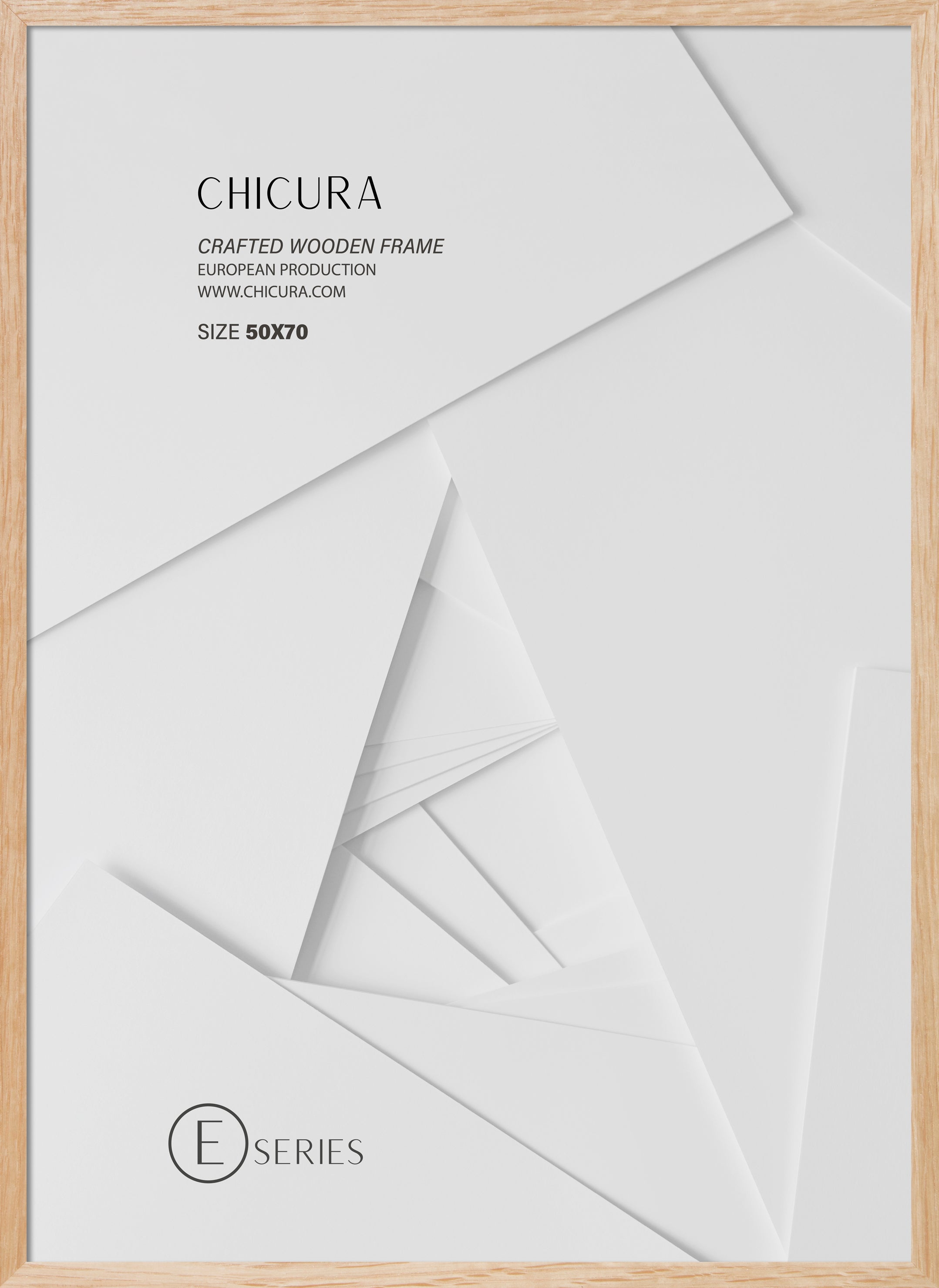 ChiCura Living, Art & Frames Træramme E - 50x70cm - Egetræ - Glas Frames / Wood E-Series Oak