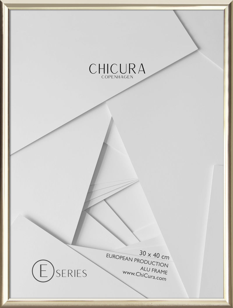 ChiCura Aps Alu Ramme E - 30x40cm - Guld - Glas Frames / Alu Golden