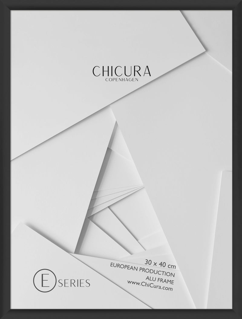 ChiCura Aps Alu Ramme E - 30x40cm - Sort - Akrylglas Frames / Alu Black