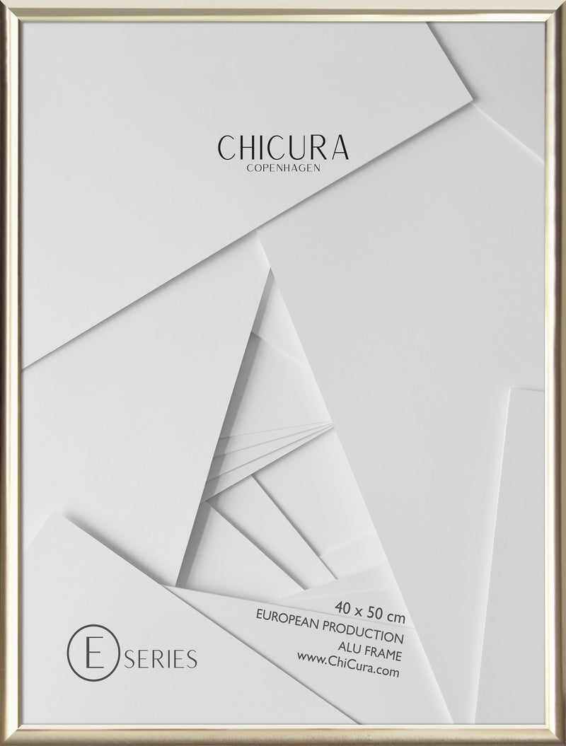 ChiCura Aps Alu Ramme E - 40x50cm - Guld - Glas Frames / Alu Golden