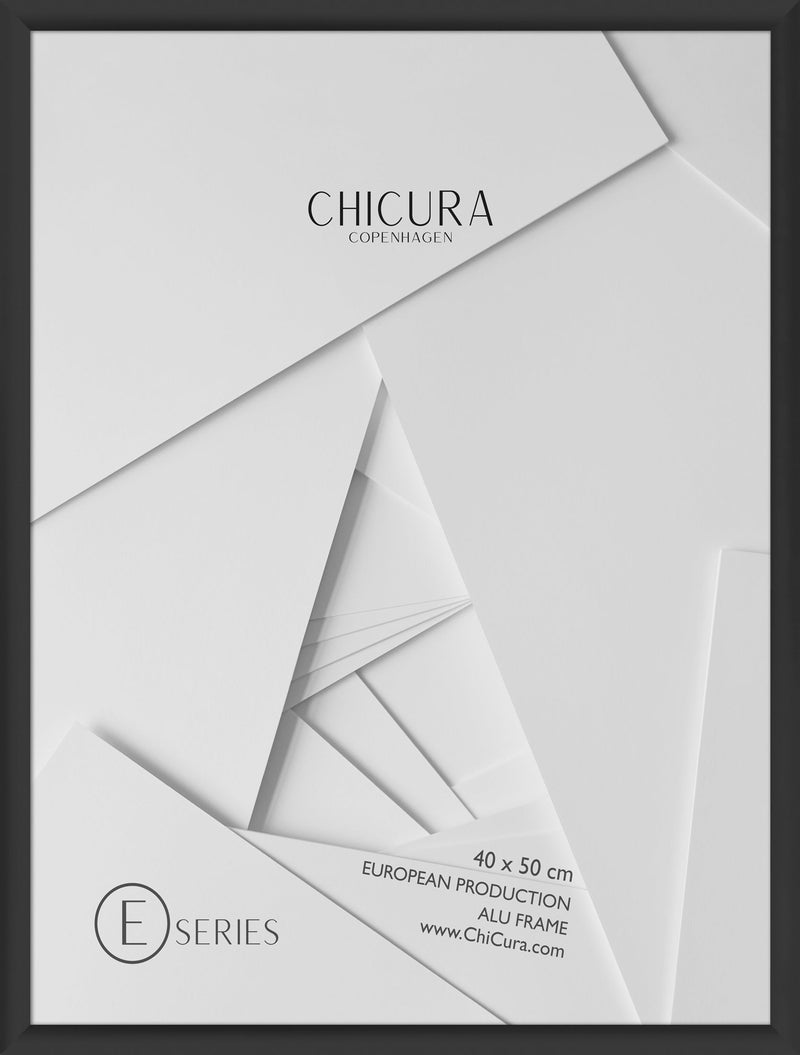 ChiCura Aps Alu Ramme E - 40x50cm - Sort - Akrylglas Frames / Alu Black