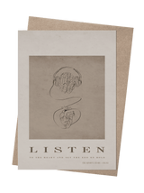 ChiCura Copenhagen Listen Art Cards 1. English Poster Quotes