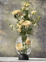 ChiCura Aps Morchella Vase Oak/Clear Glass, h. 27 cm Living / Containers & Vases Oak / Clear