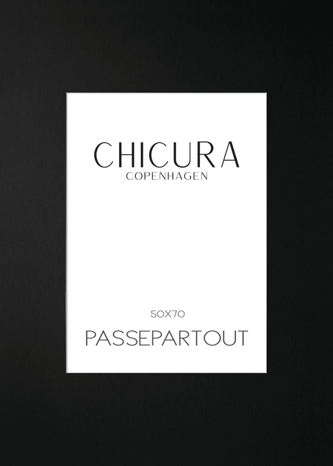 ChiCura Copenhagen Passepartout Sort - 50x70cm (Billede: A3) Passepartout Black