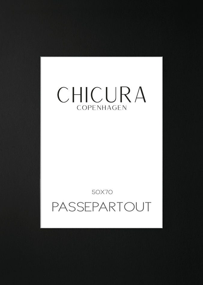 ChiCura Copenhagen Passepartout Sort - A2 (Billede: A3) Passepartout Black