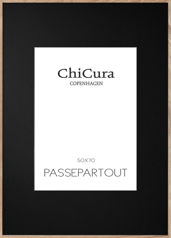 ChiCura Copenhagen Passepartout Sort - A2 (Billede: A3) Passepartout Black