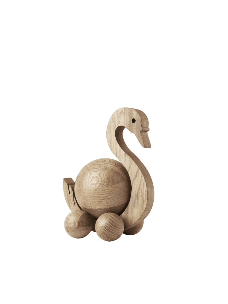 ChiCura Aps Spinning Swan - Small Living / Wooden Figures Oak